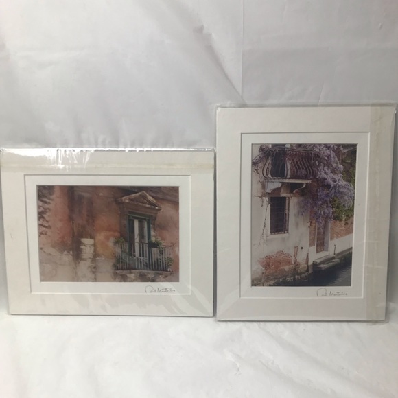 Set of 2 Paul Montecalvo Fine Art Matted Photo Prints 8x10 Villa Architecture - Picture 1 of 6